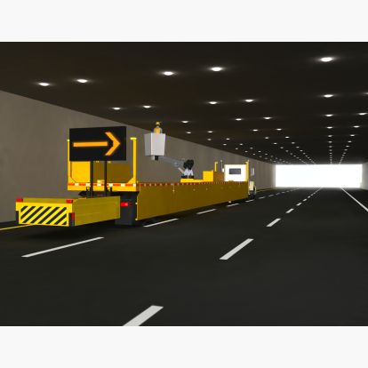 Tunnel Inspection and Maintenance with Integrated Crane 